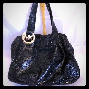 Michael Kors Black Hobo Bag leather bag